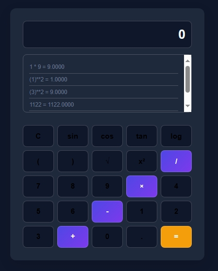 Design pour calculatrice scientifique